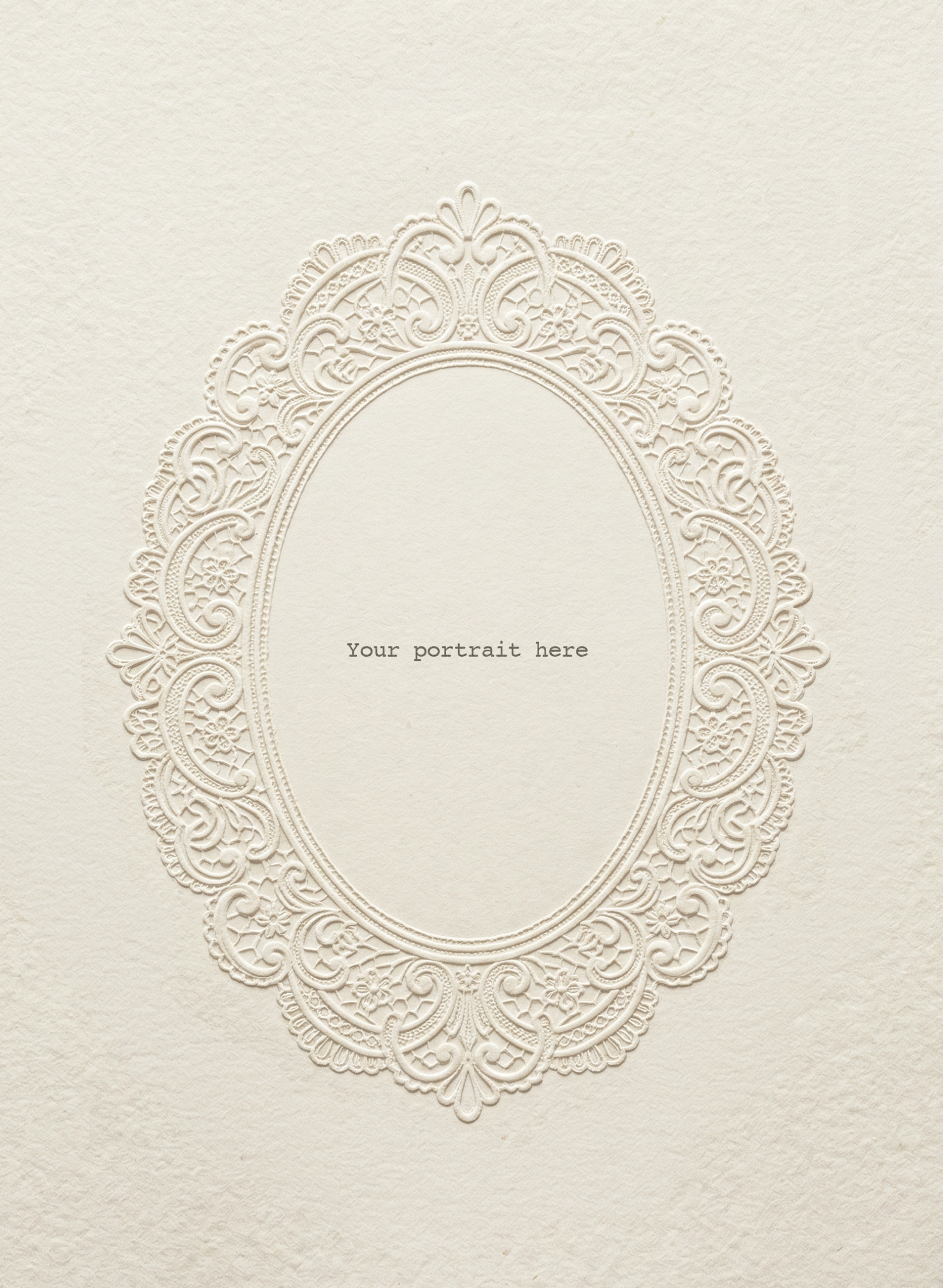 Carla – Embossed frame elegant paper stock mockup