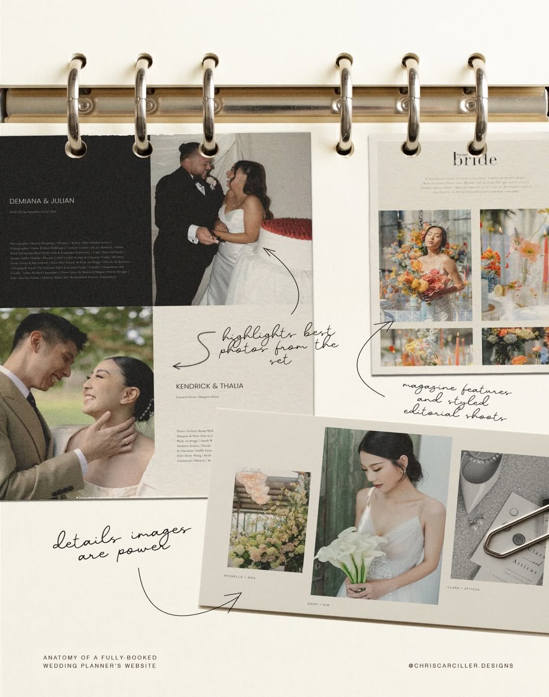 Penelope - Aesthetic ring binder journal (+photos clipped) mockup - Image 5