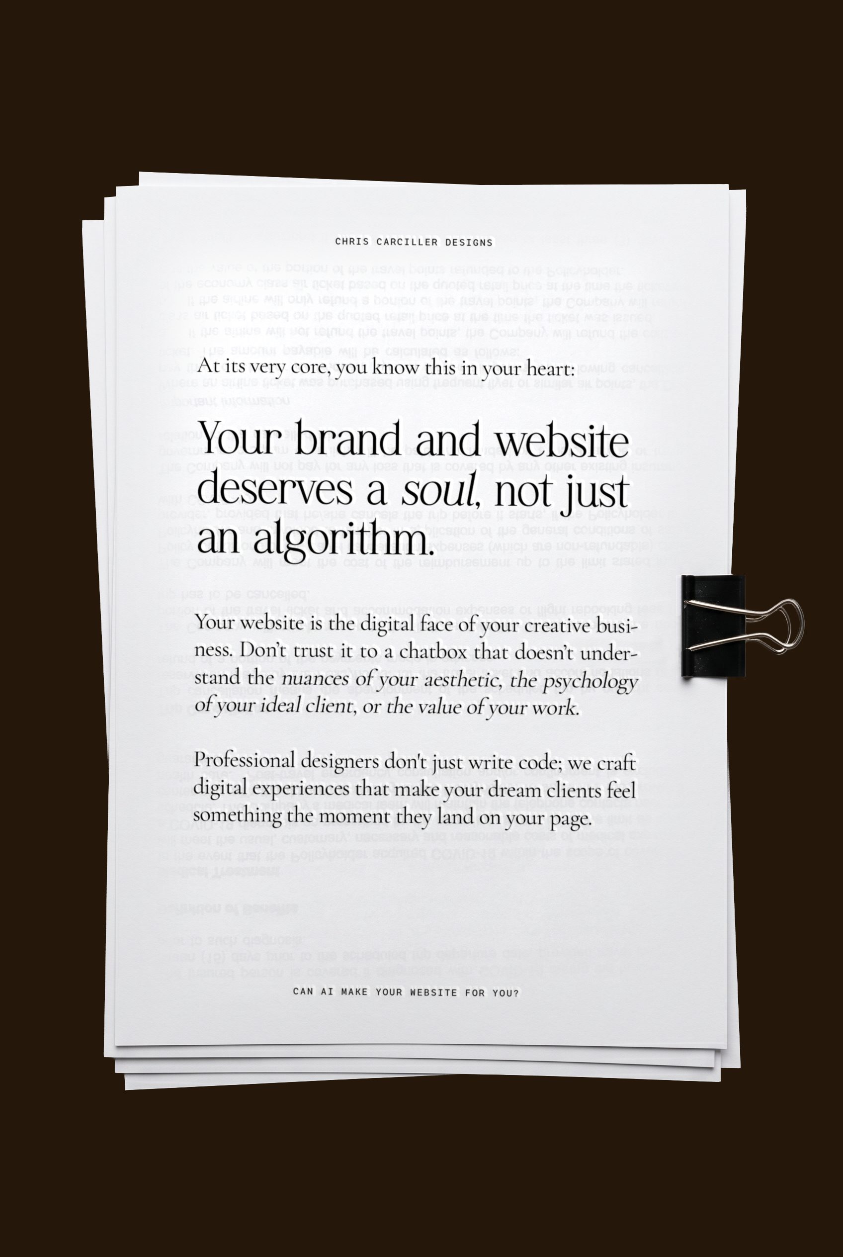 Bonnie - Aesthetic stacked paper document with clip stationery mockup - Image 4