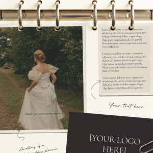 Penelope - Aesthetic ring binder journal (+photos clipped) mockup