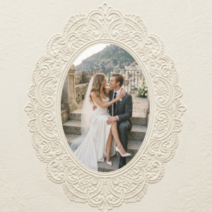Carla - Embossed frame elegant paper stock mockup