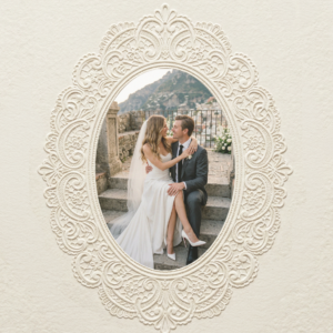 Carla - Embossed frame elegant paper stock mockup