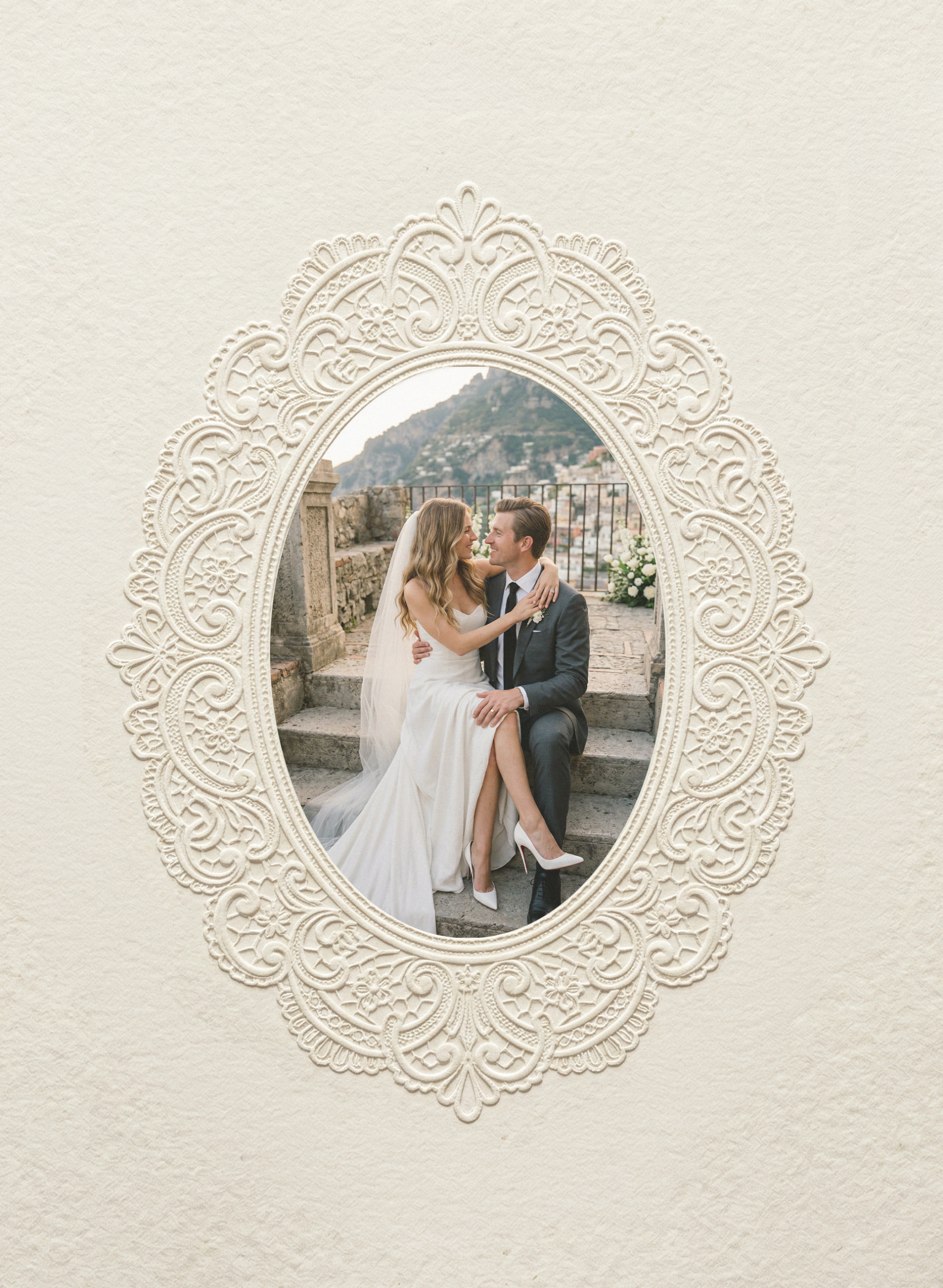 Carla - Embossed frame elegant paper stock mockup